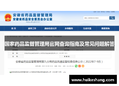 国家药品监督管理局官网查询指南及常见问题解答